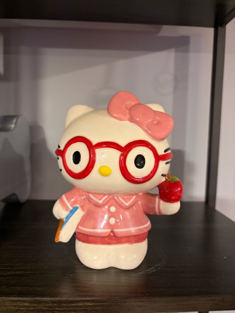 Hello Kitty- Teacher Ceramic Figure with Red Glasses